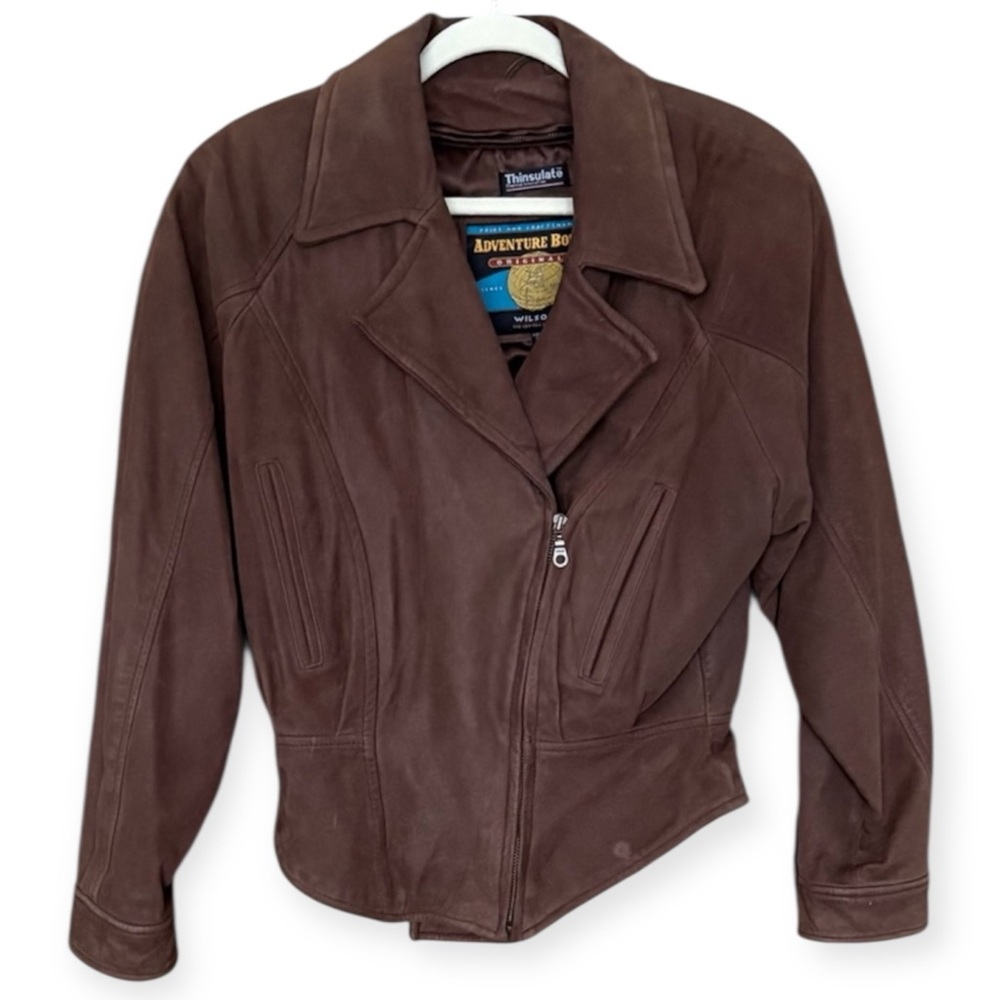 Vintage Adventure Bound by Wilson’s Leather Bomber Thinsulate jacket brown Small